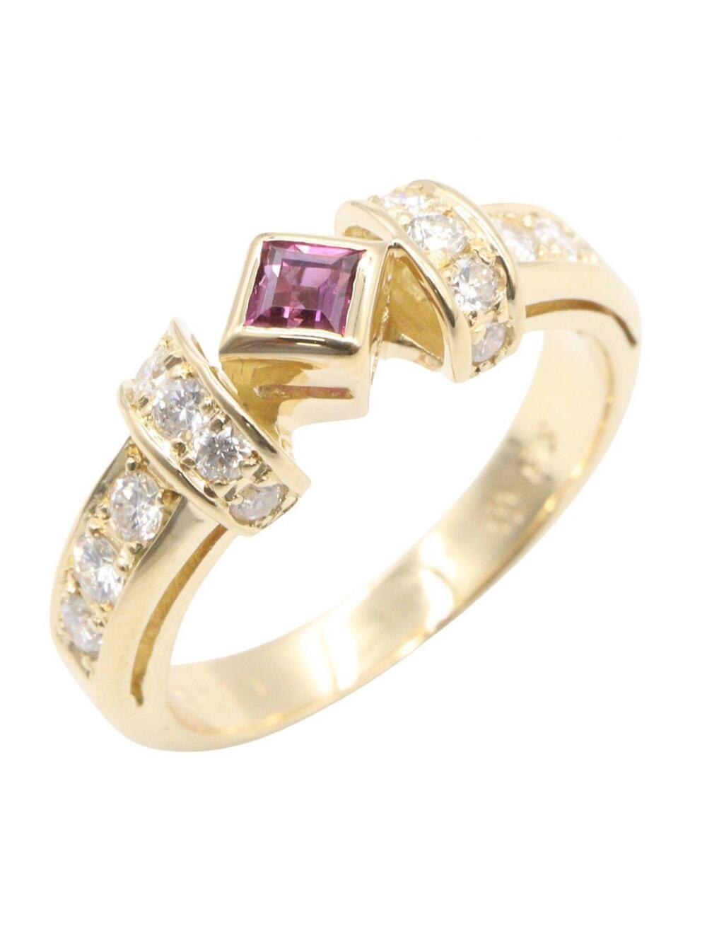 Jewelry Ruby Diamond Ring 18Kyg Yellow #345763J12B